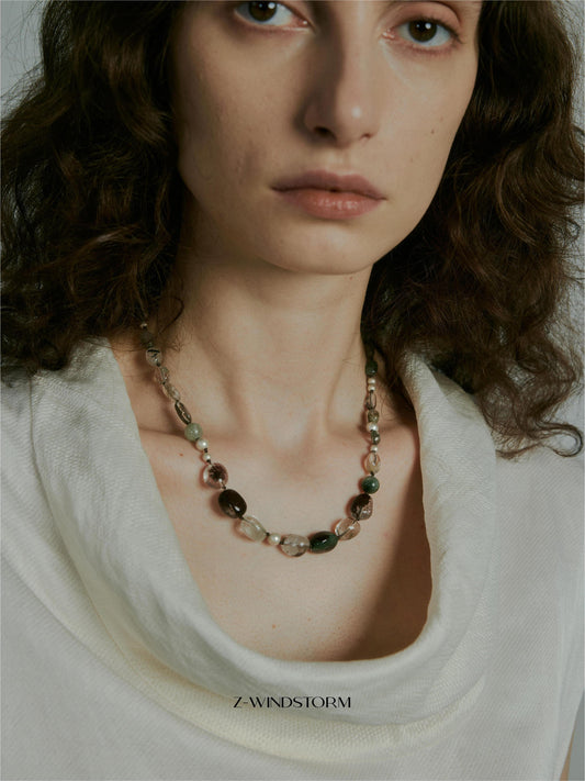 Green Phantom Beaded Necklace