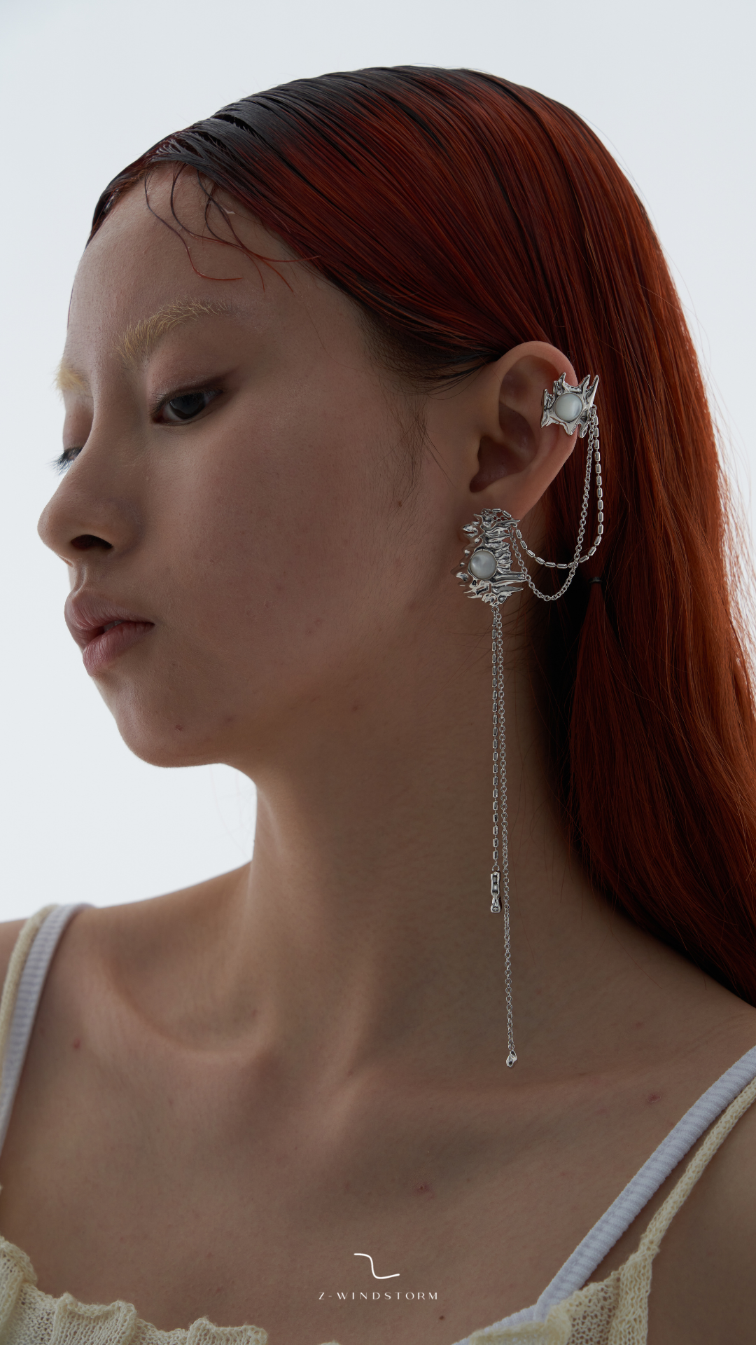 Long Baroque Pearl Ear Cuff