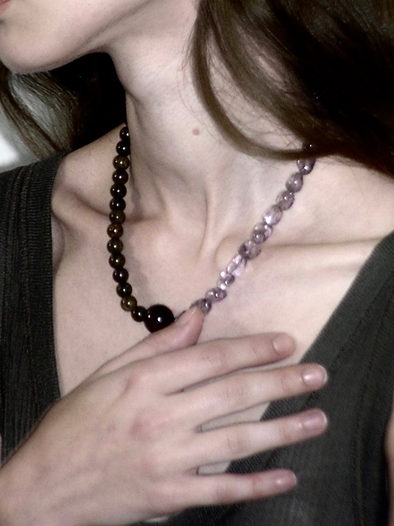 Amethyst Beaded Stack Necklace