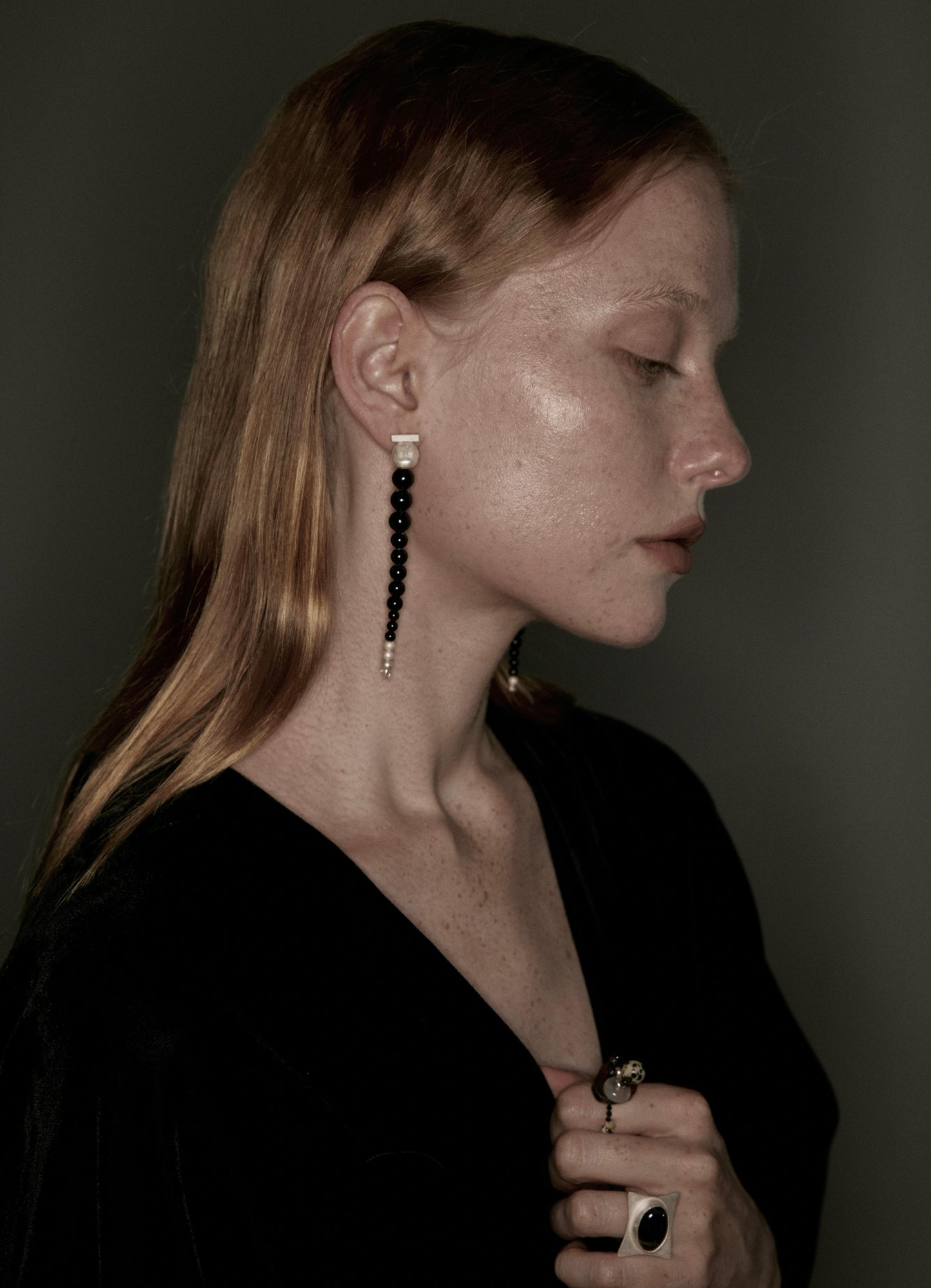 Beaded Waterfall Drop Earrings