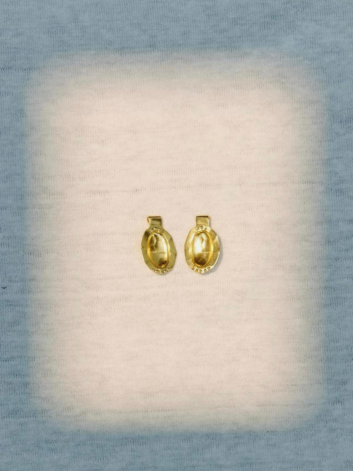 Oval Gold Vermeil Stud Earrings