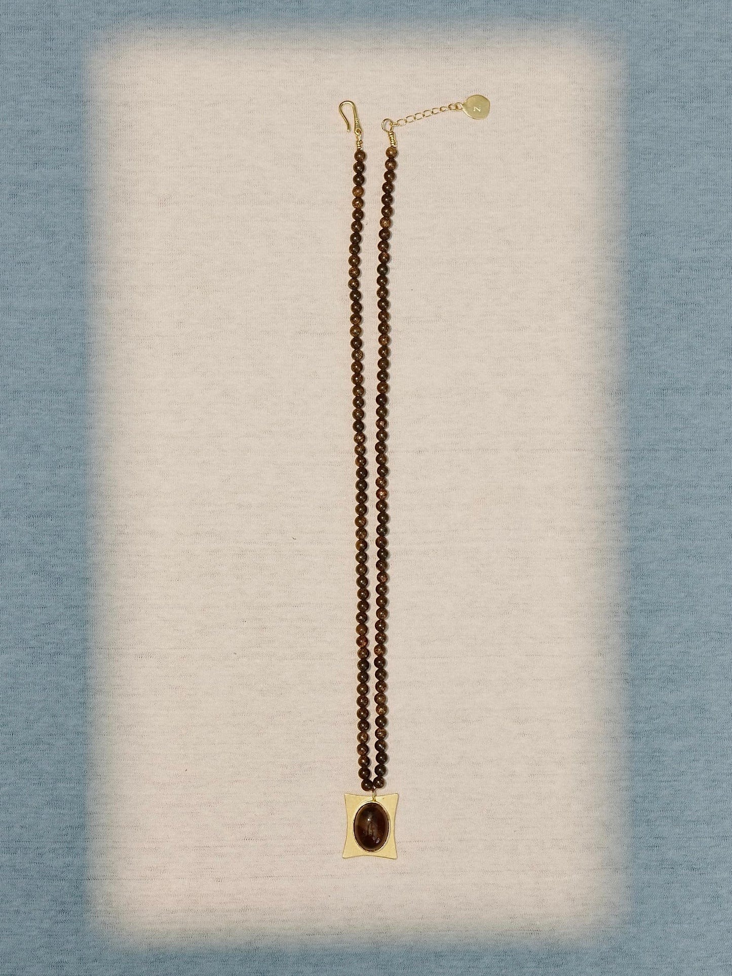 Agate Pendant Beaded Necklace