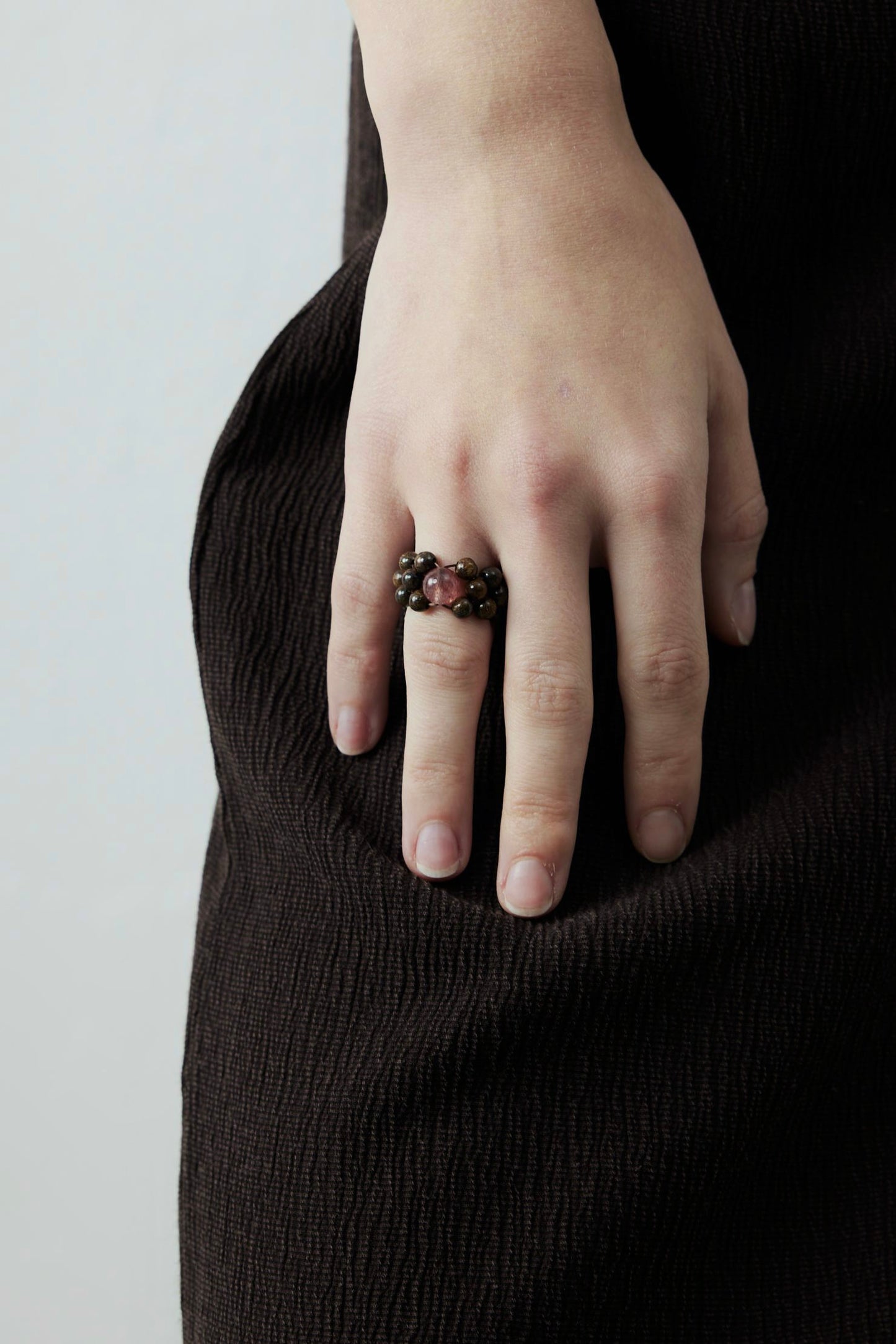 Gemstone Beaded Statement Ring