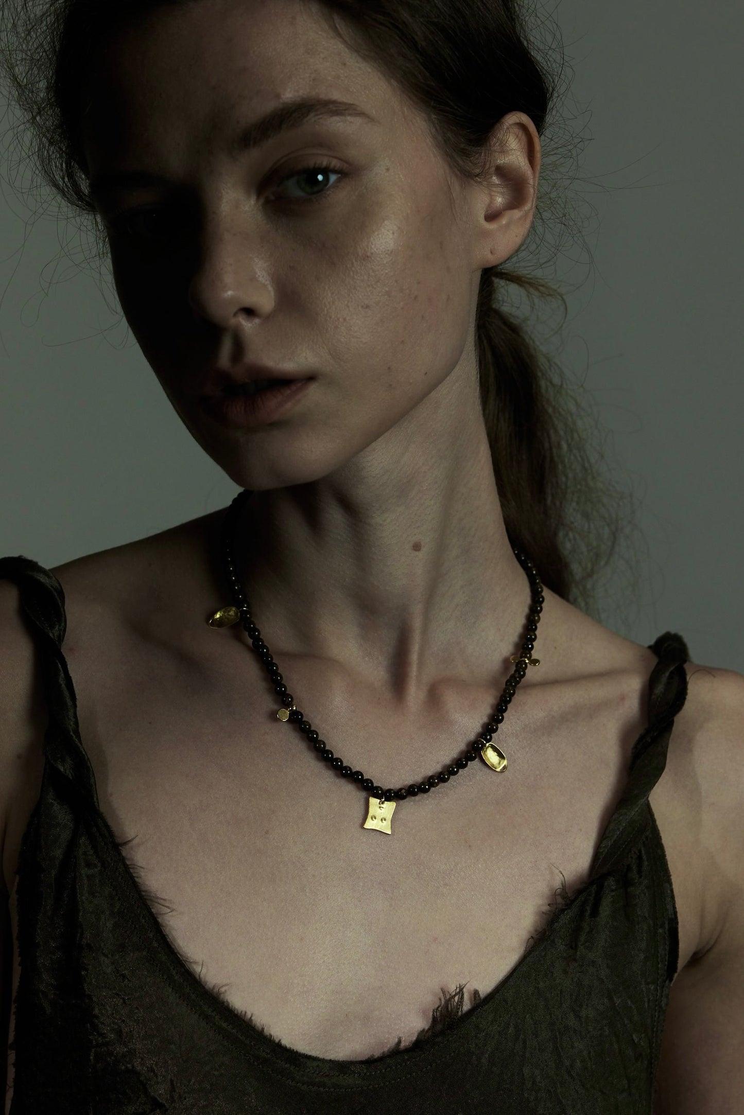 Bronzite Beaded Necklace