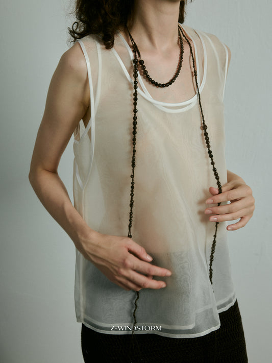 Ultra-Long Beaded Necklace