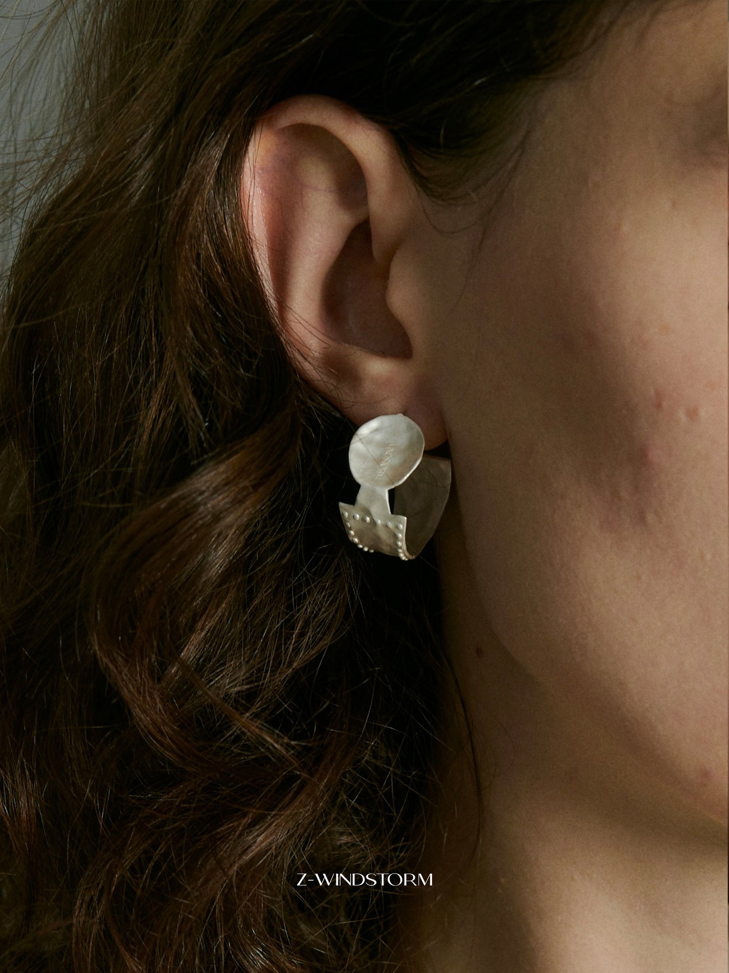 Sculptural Medium Hoop Earrings