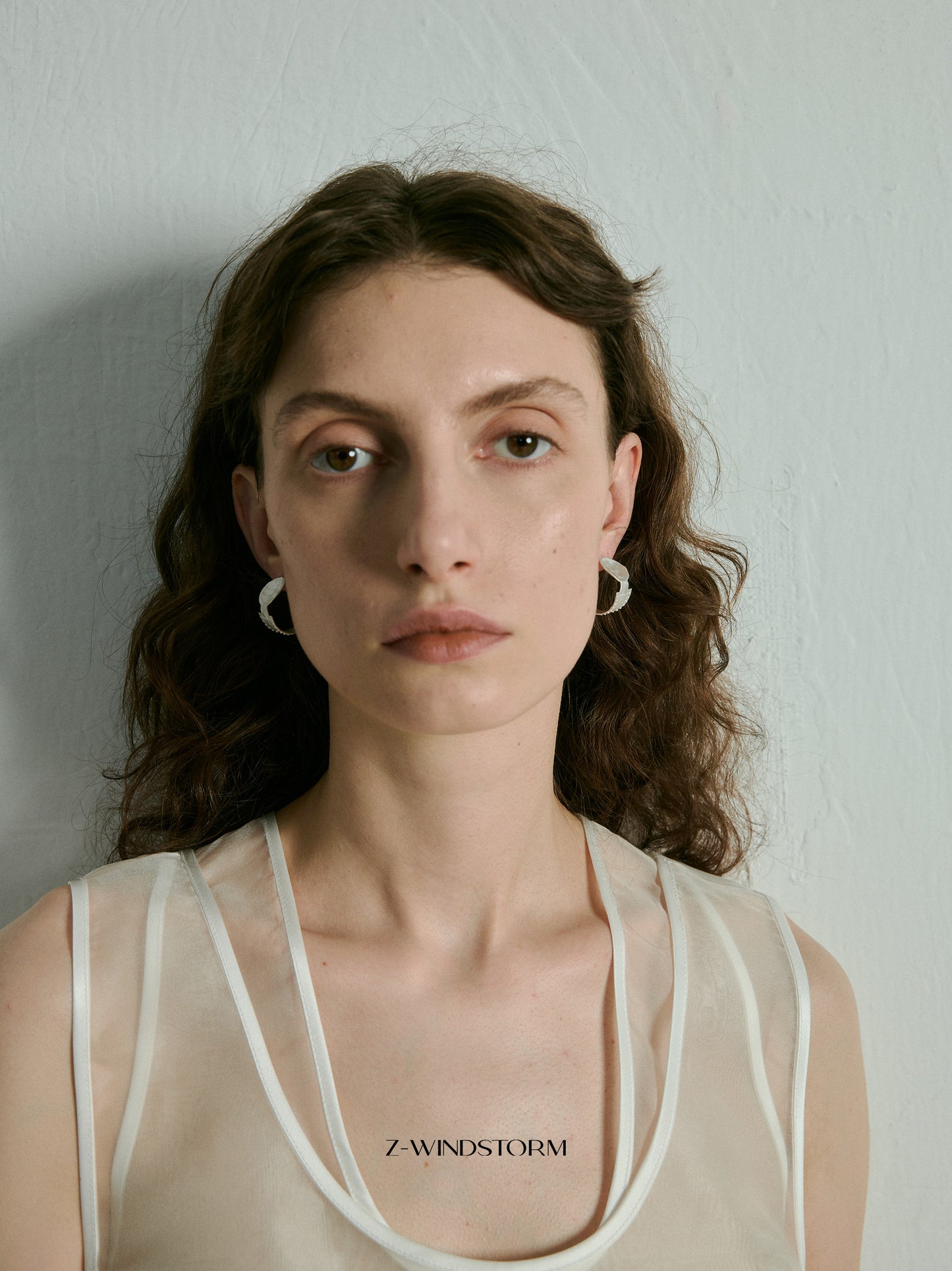 Sculptural Medium Hoop Earrings