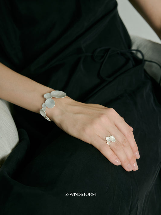 Irregular Sculptural Open Cuff Bracelet