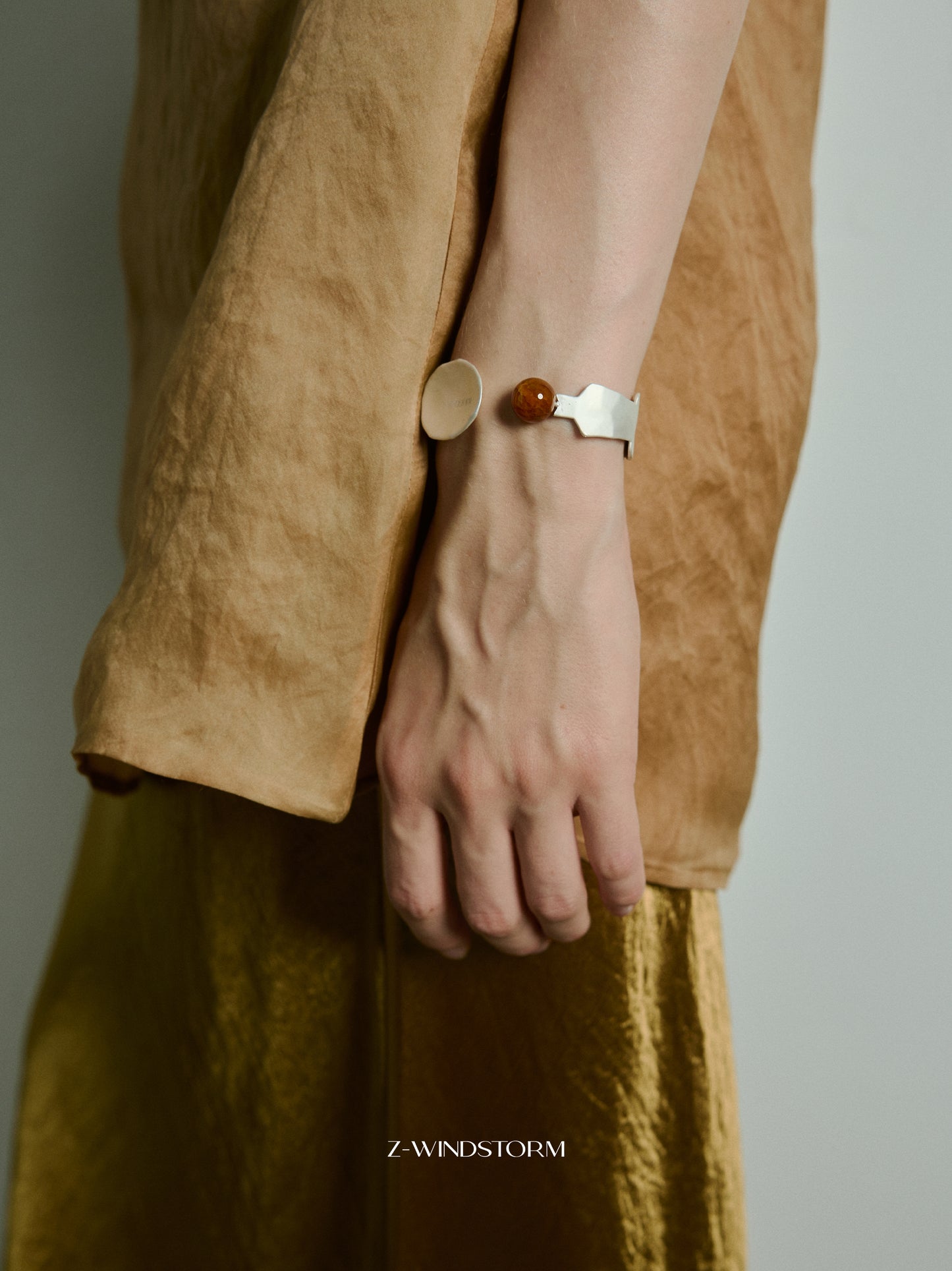 Red Spinel Gemstone Open Cuff Bracelet