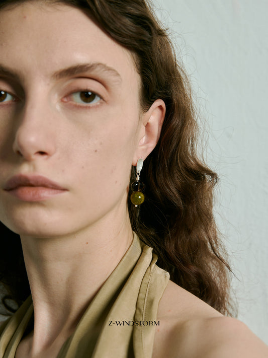 Natural Stone Dangle Earrings