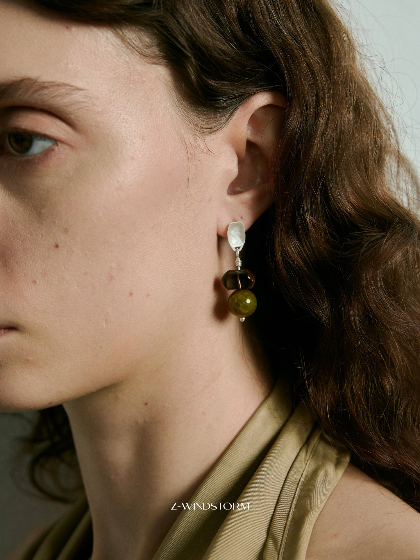 Natural Stone Dangle Earrings