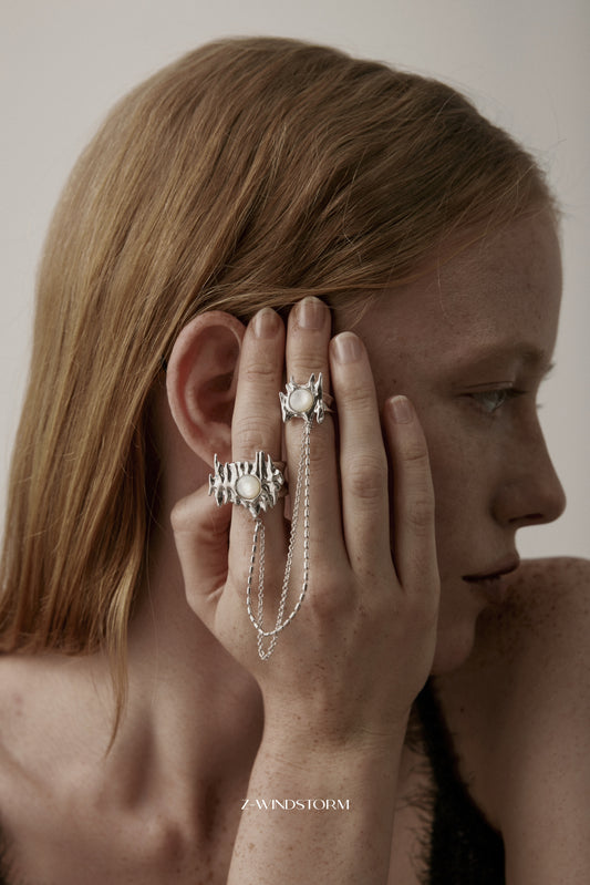 Baroque Pearl Ring Set