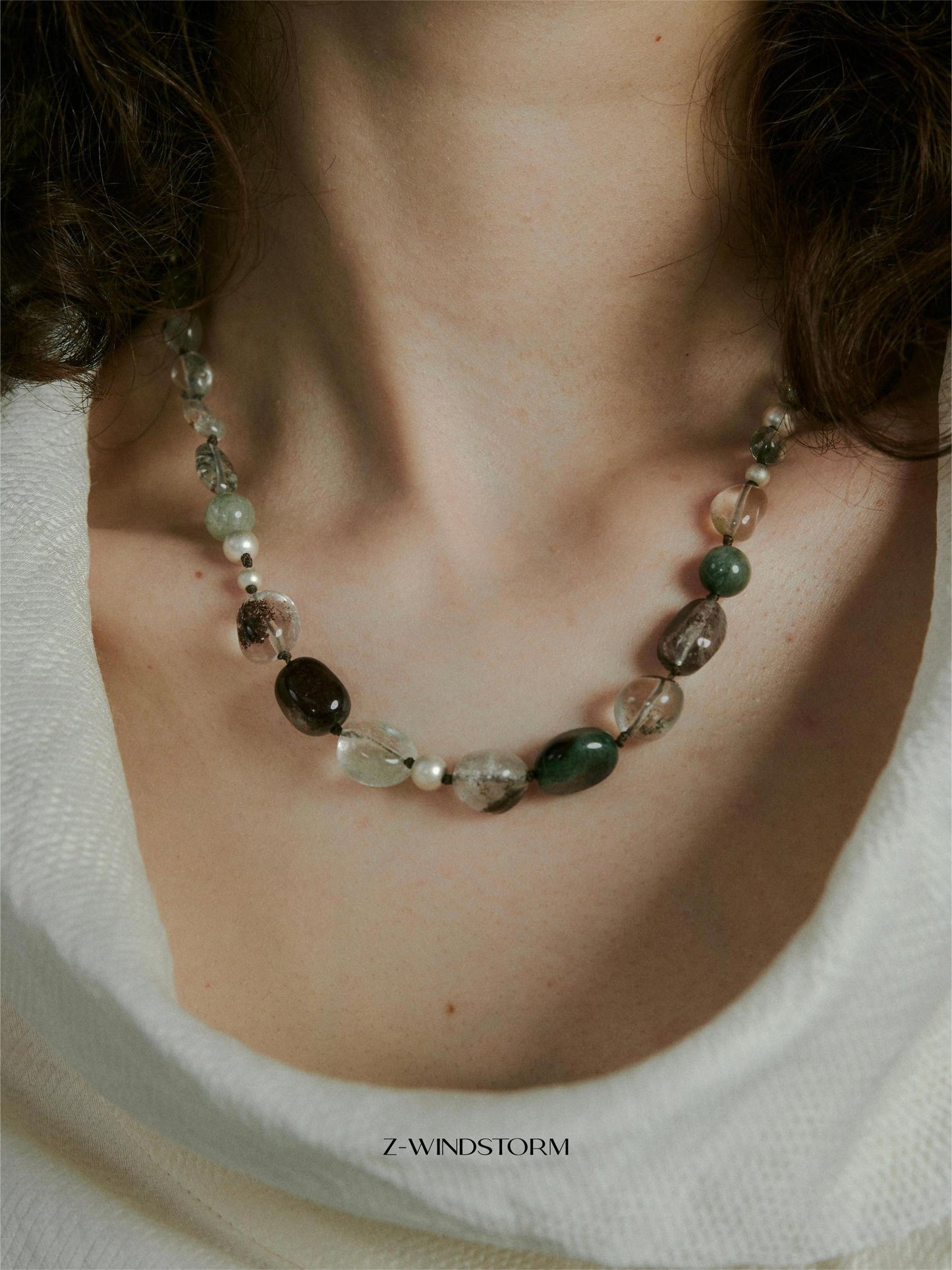 Green Phantom Beaded Necklace