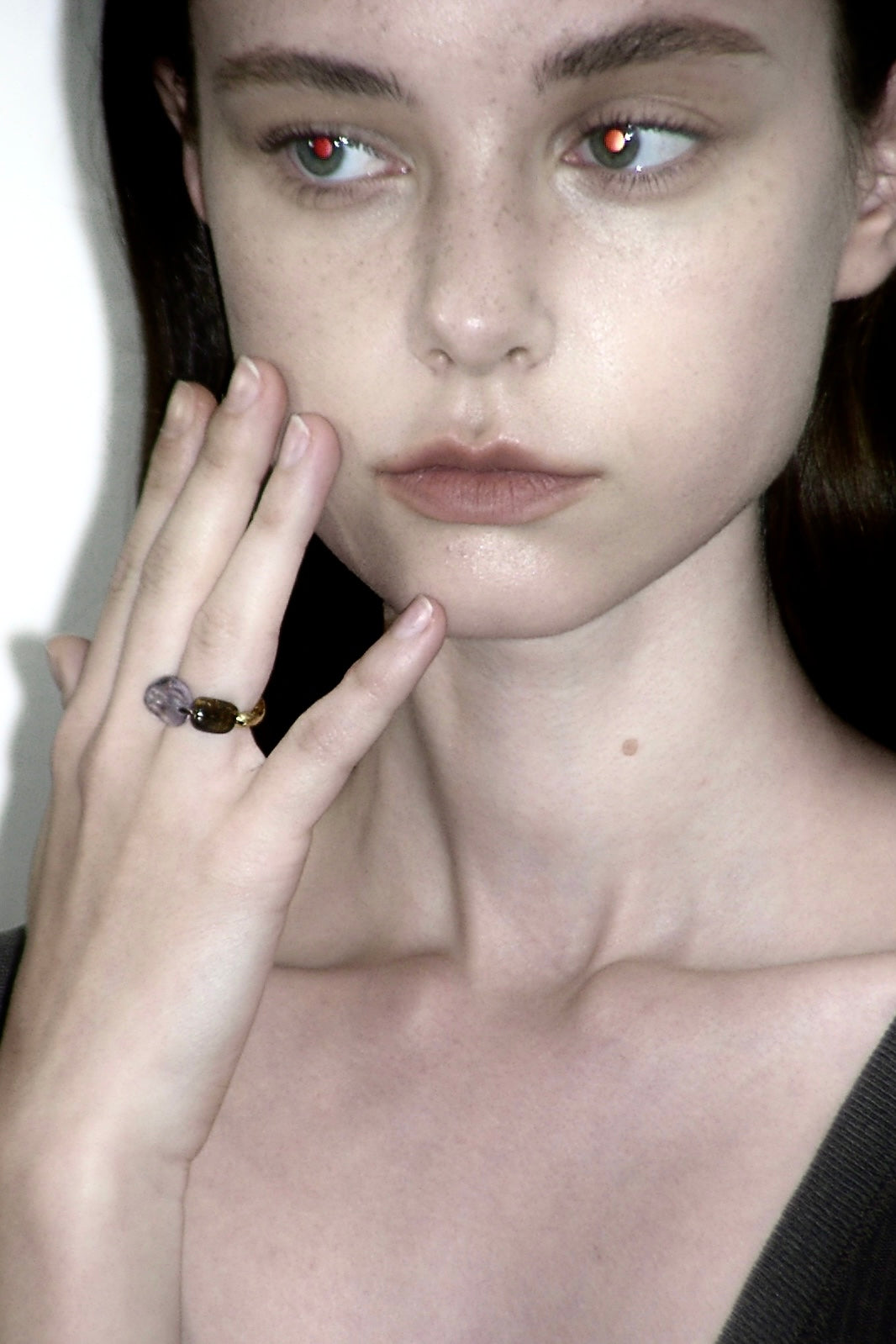 Gemstone Beaded Stacking Ring