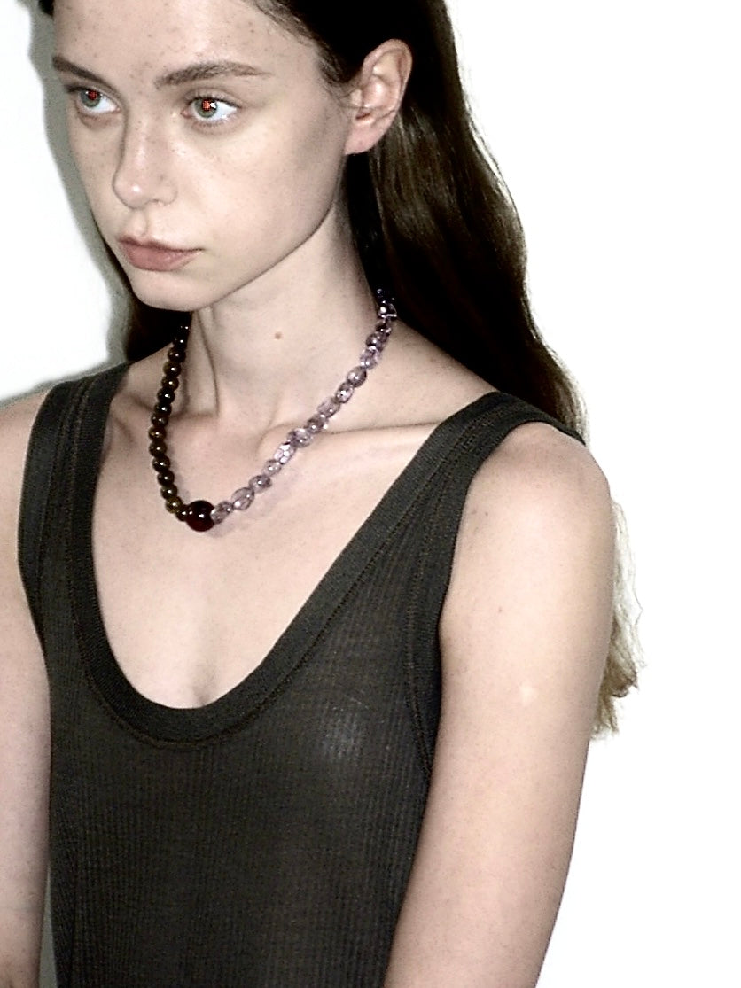 Amethyst Beaded Stack Necklace