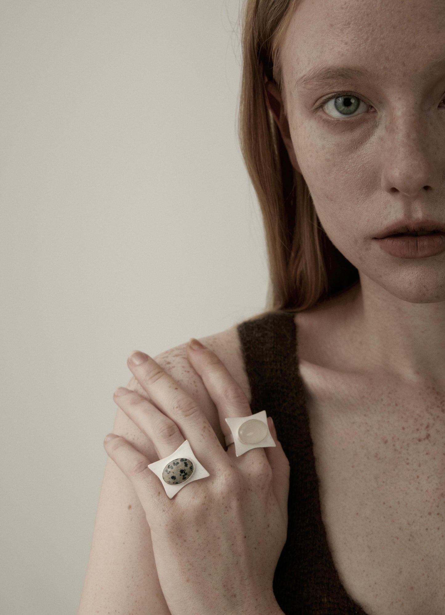 Adjustable Agate Statement Ring