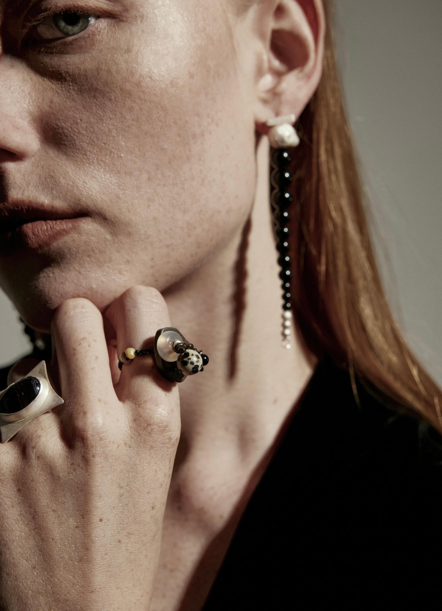 Adjustable Agate Statement Ring