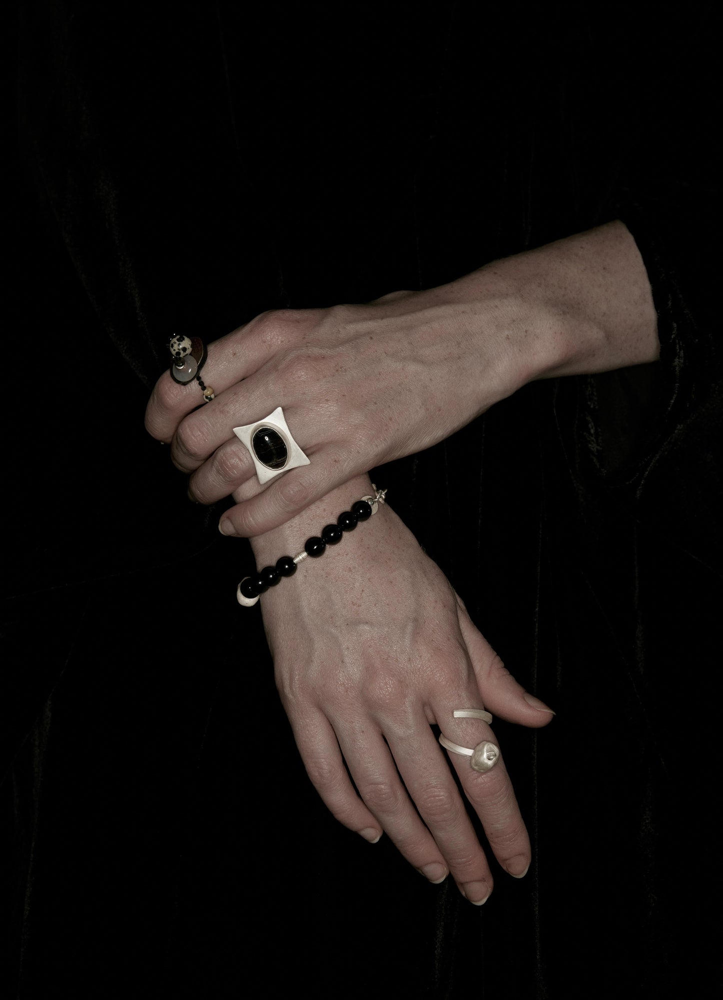 Adjustable Agate Statement Ring