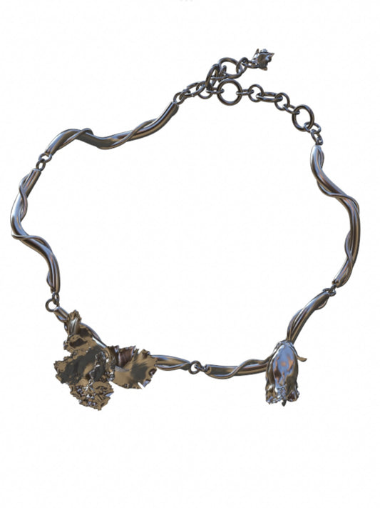 Iris Pendant Chain Necklace