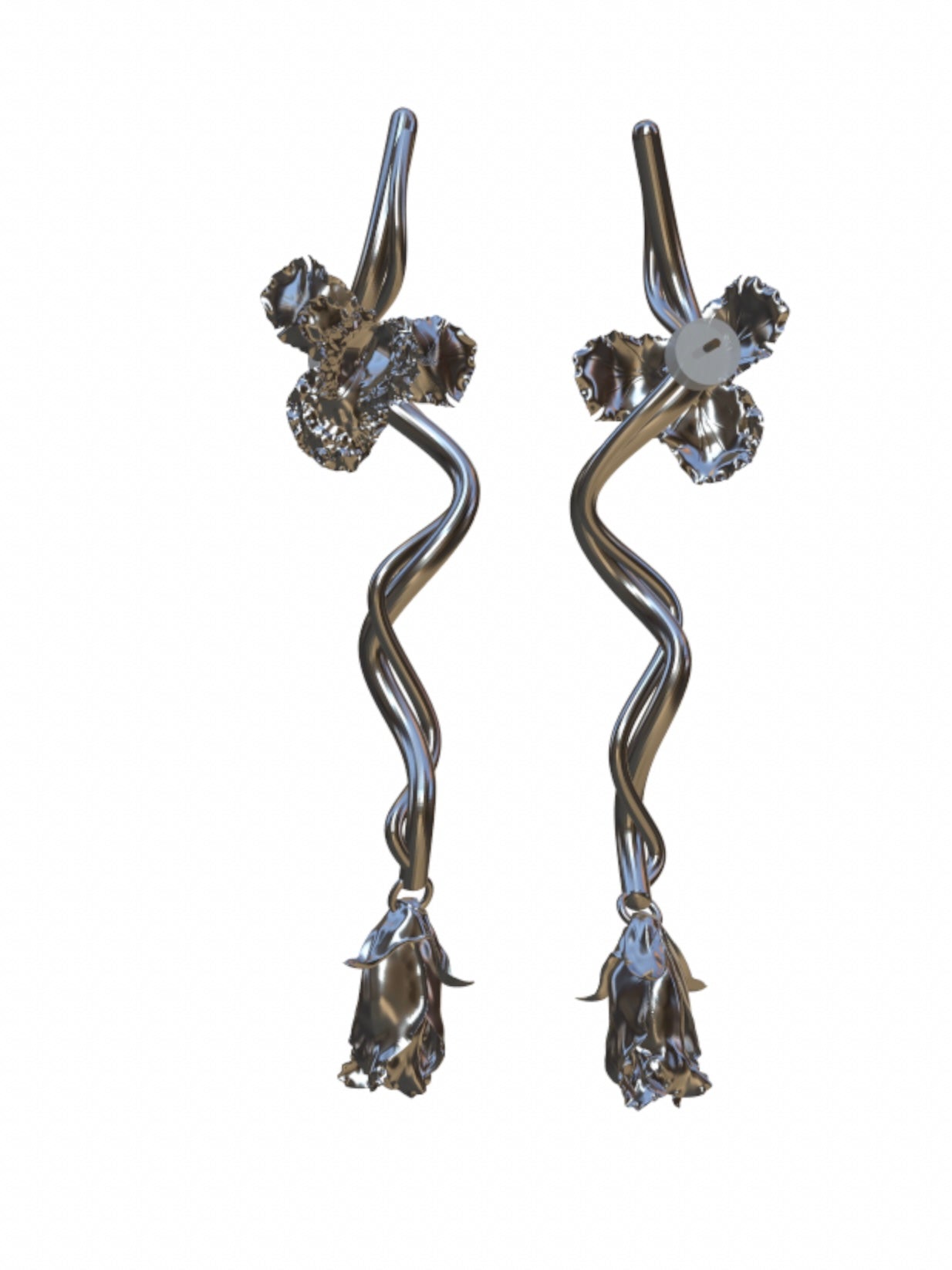 Iris Sculptural Drop Earrings