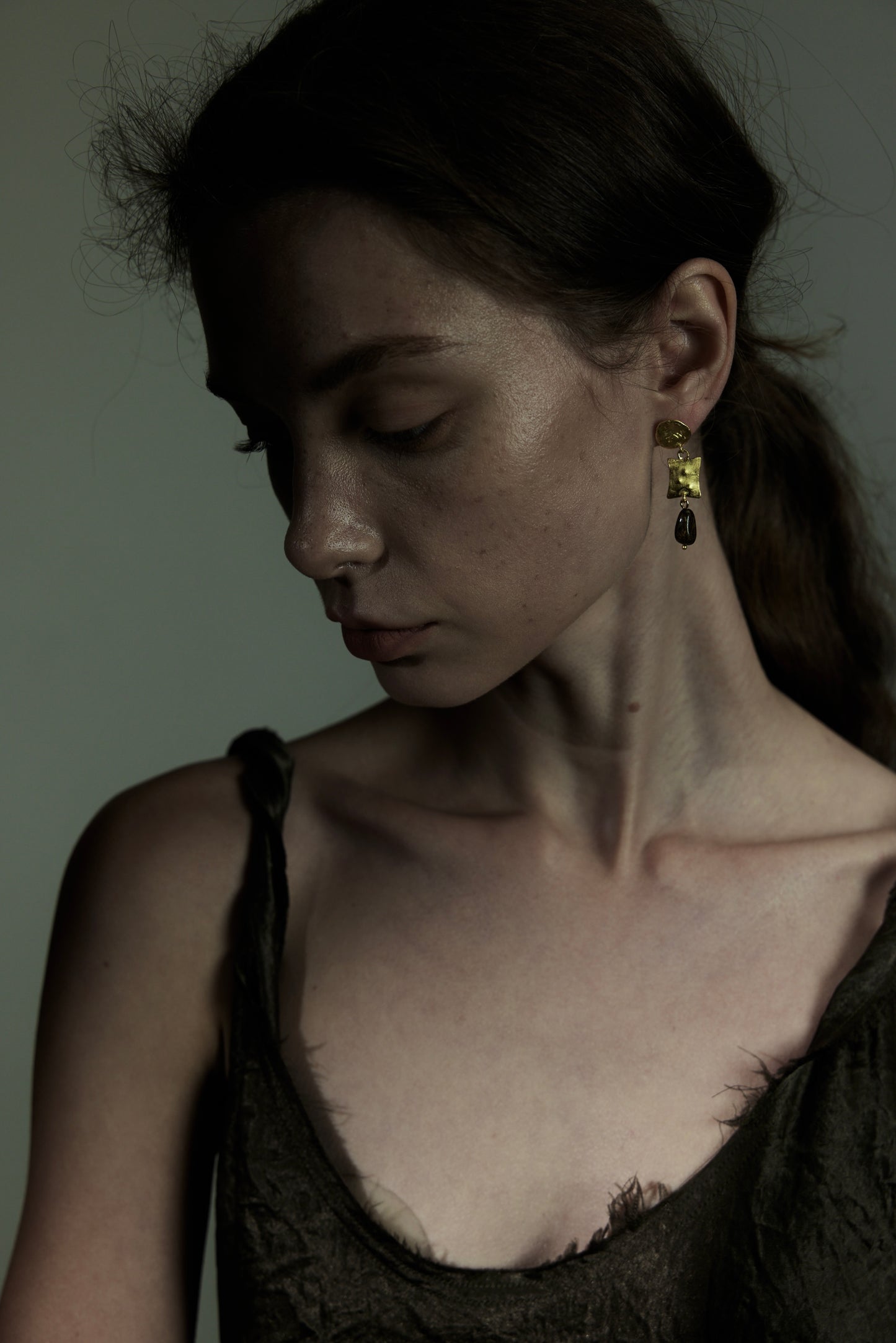 Bronzite Dangle Earrings