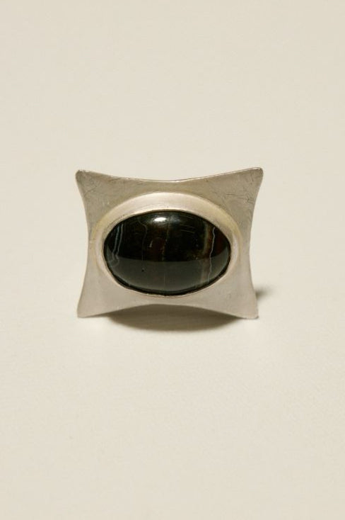 Adjustable Agate Statement Ring