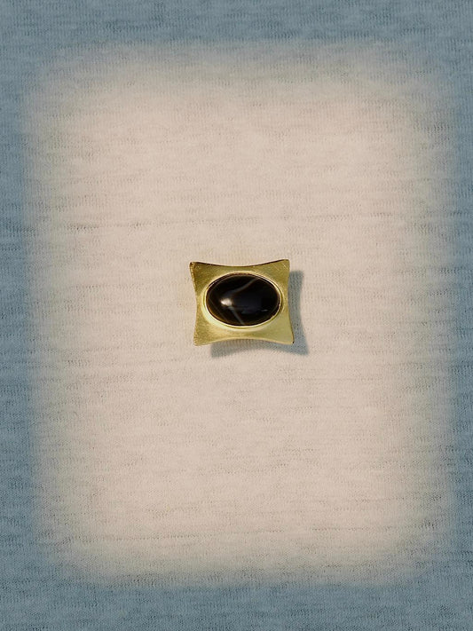 Black Agate Statement Ring