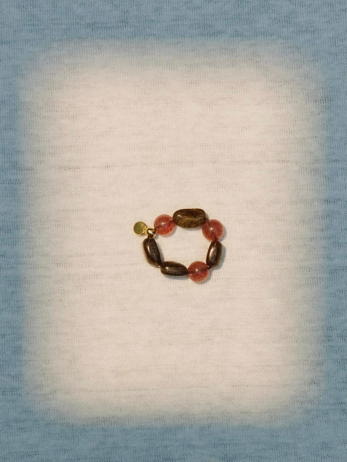 Strawberry Quartz Beaded Ring