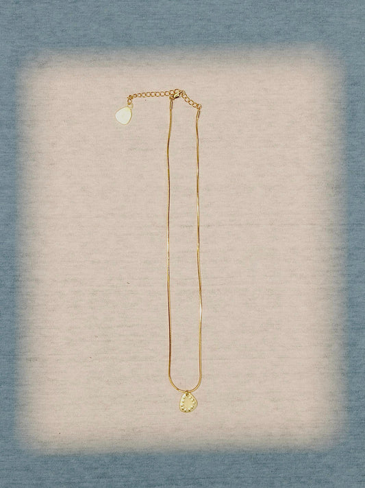 Drop Pendant Snake Chain Necklace