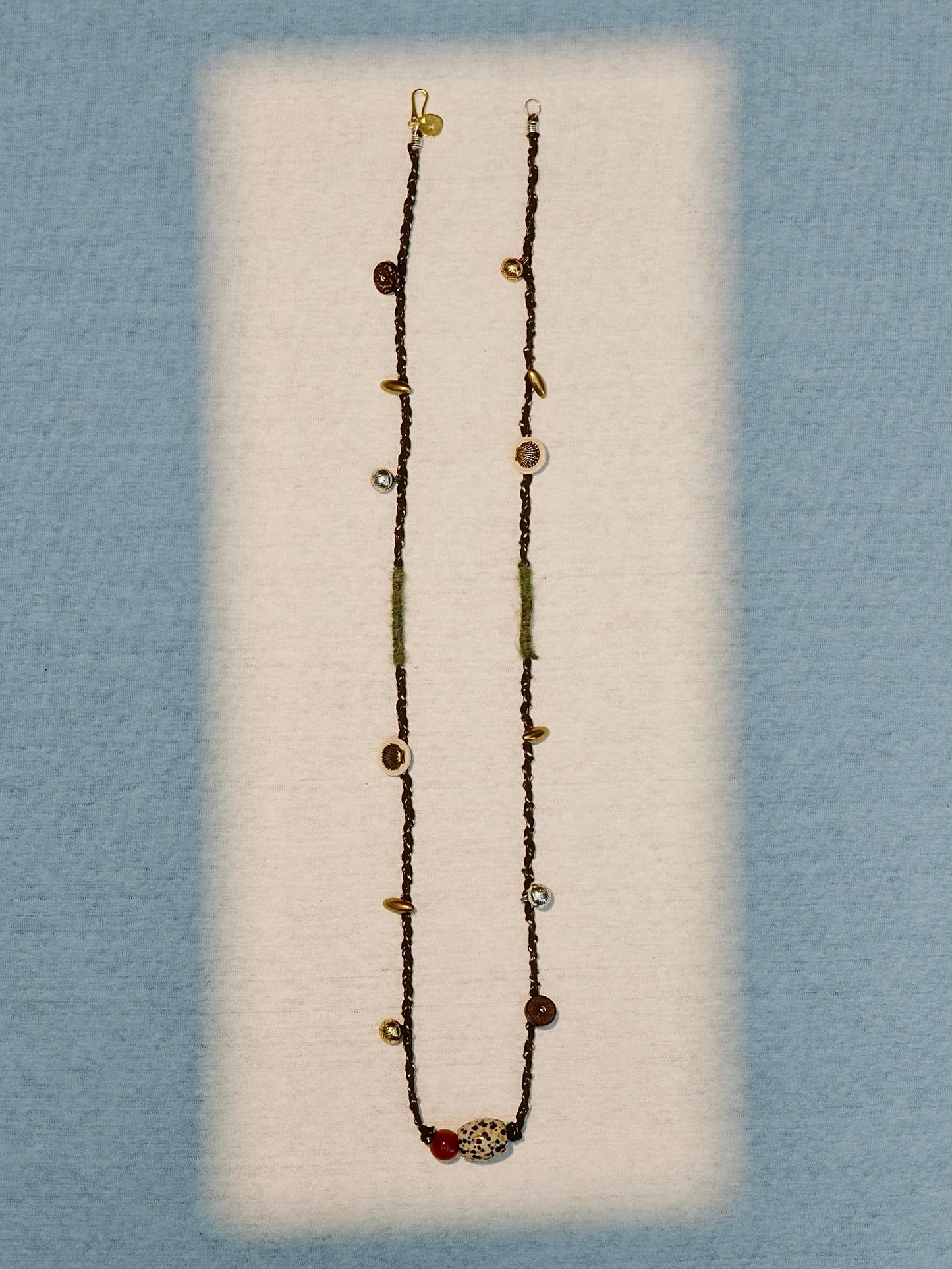 Long Woven Beaded Necklace