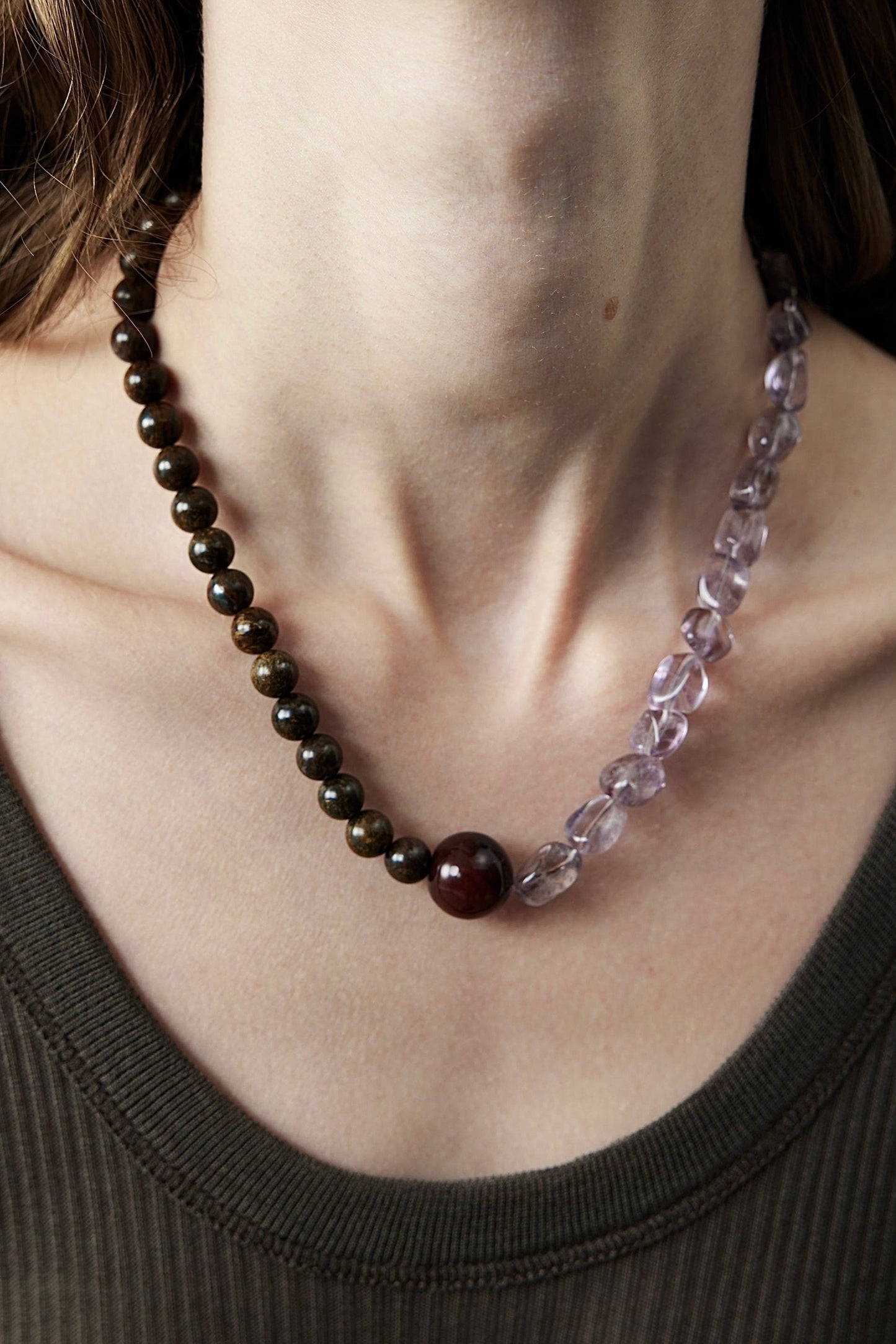 Amethyst Beaded Stack Necklace
