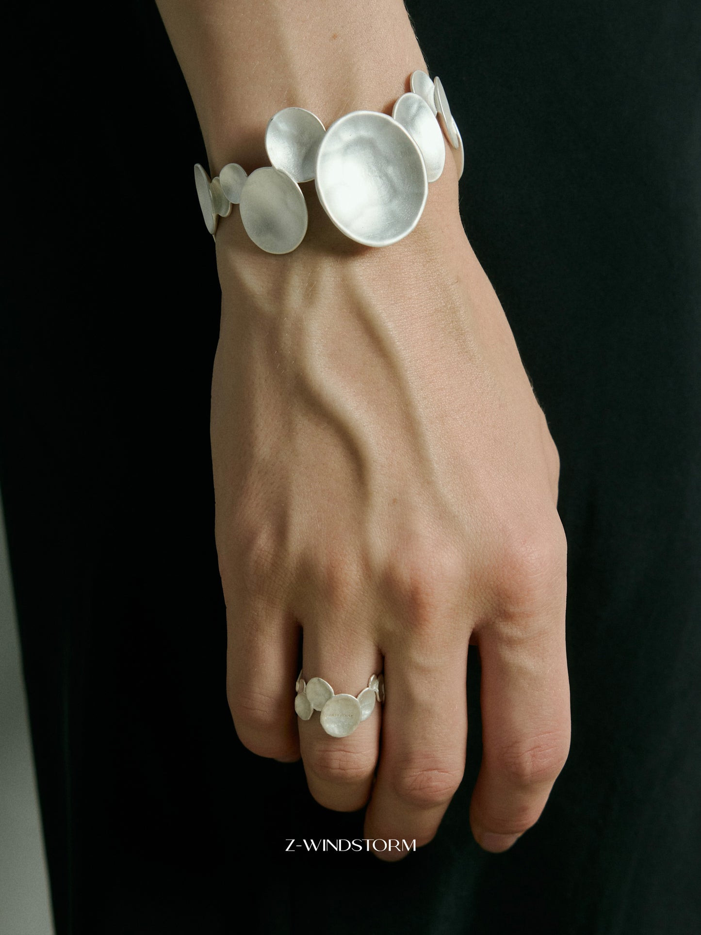 Irregular Sculptural Open Cuff Bracelet