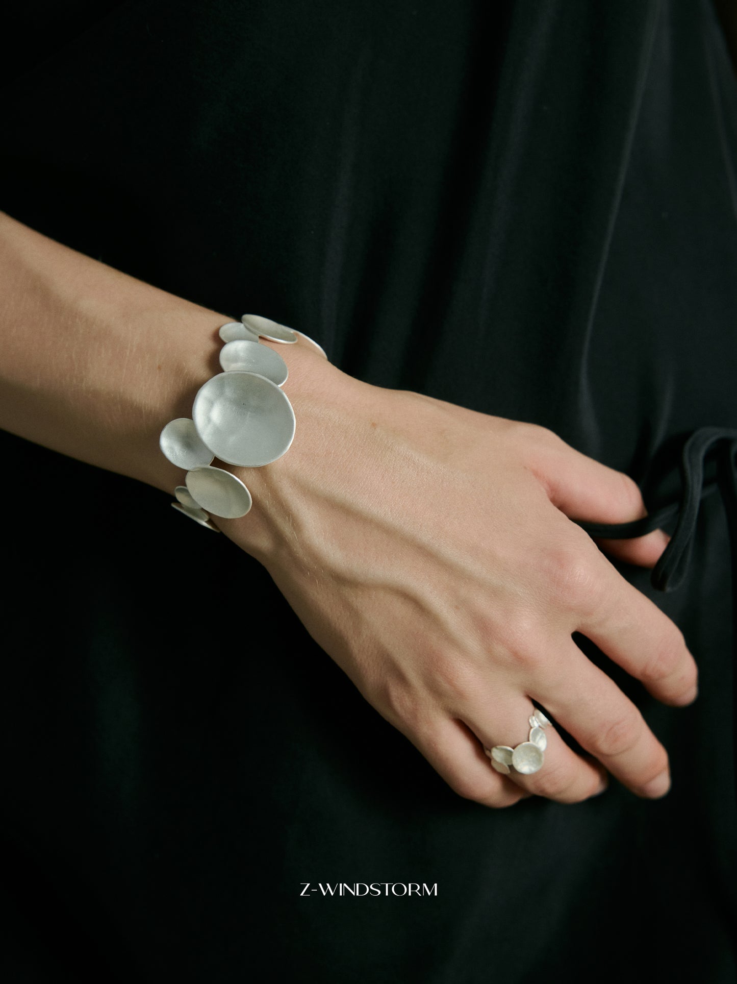 Irregular Sculptural Open Cuff Bracelet