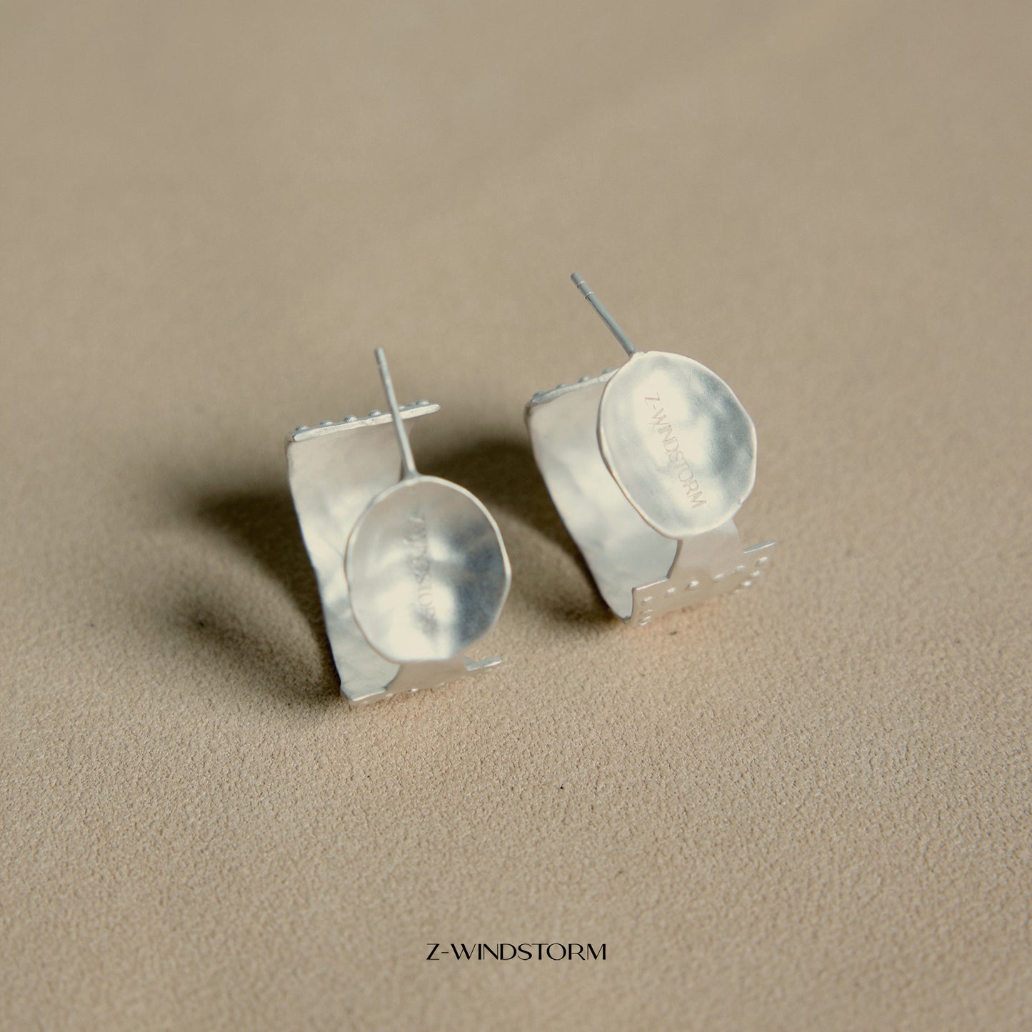 Sculptural Medium Hoop Earrings