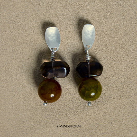 Natural Stone Dangle Earrings