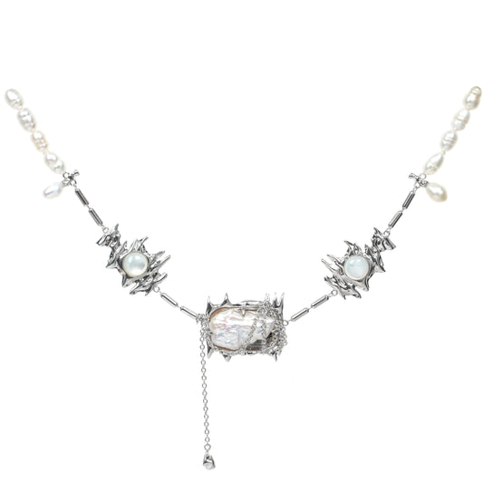 Square Baroque Pearl Necklace