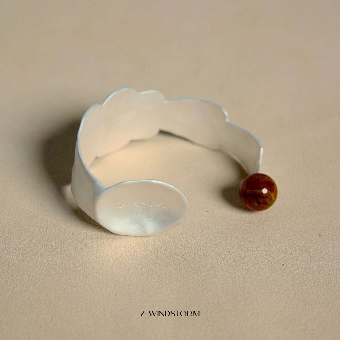 Red Spinel Gemstone Open Cuff Bracelet